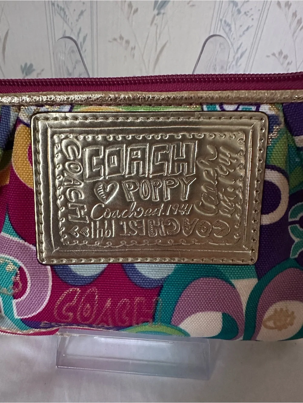 Coach Poppy Pop Art Wristlet